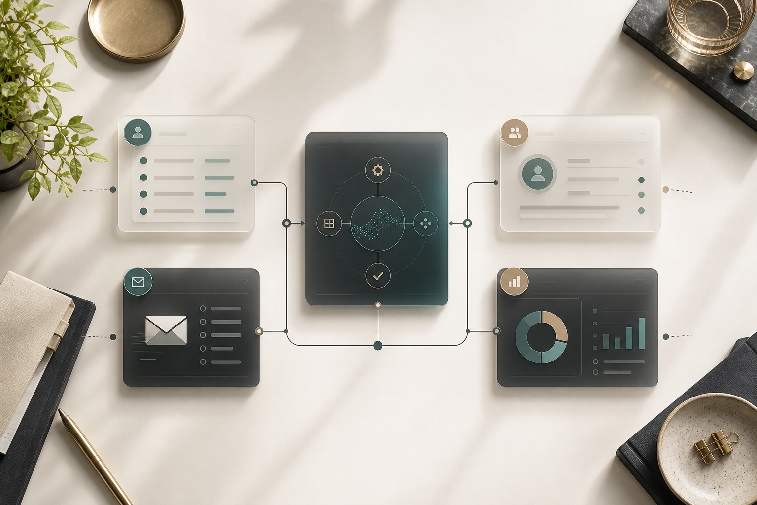 Abstract connected workflow for an automation project